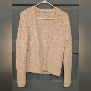 Barefoot Dreams Boucle Cream Textured Cardigan Size Small